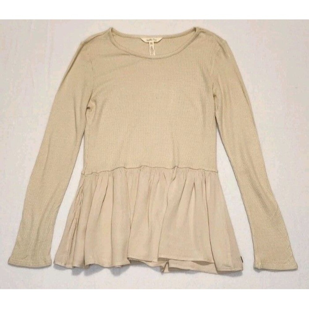 Matilda Jane XS Peplum Shirt Wonderment Oh So Nice Top Minimalist Normcore